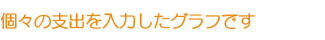個々の支出を入力したグラフです 個々の支出を入力したグラフです