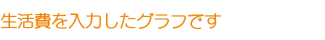 生活費を入力したグラフです 生活費を入力したグラフです